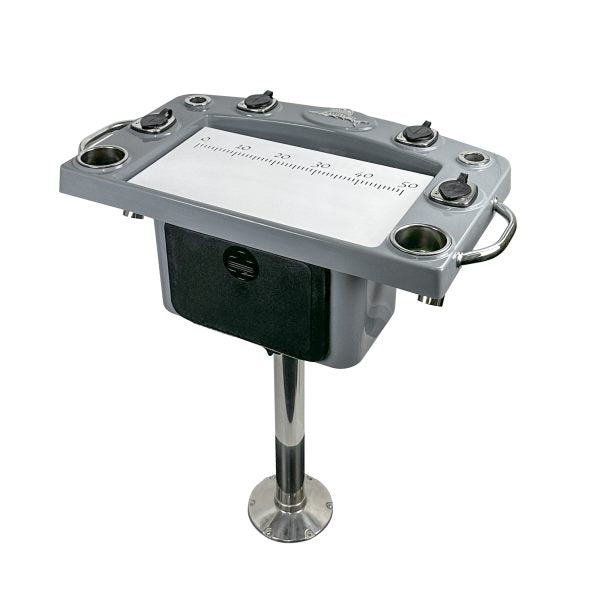 Reelax RX92170 deluxe tackle station in storm grey with pedestal