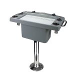 Reelax RX92270 dark-grey deluxe live-bait tackle station with pedestal